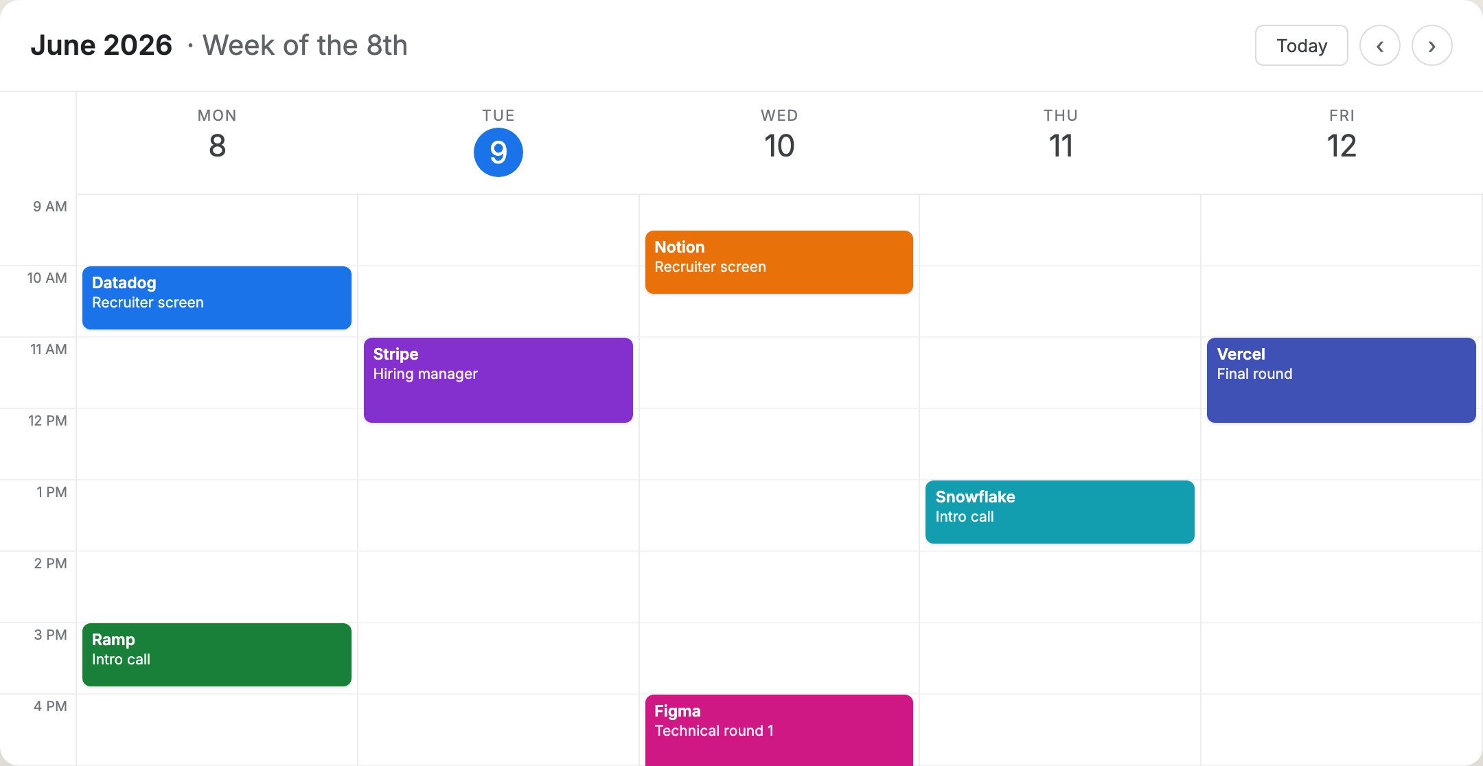 A week of interviews booked